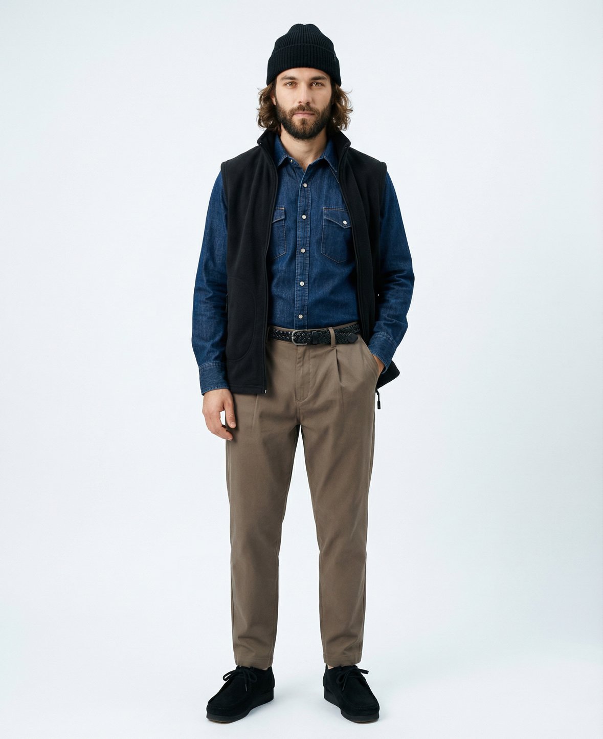 Pantalone chinos con pençe - immagine 2